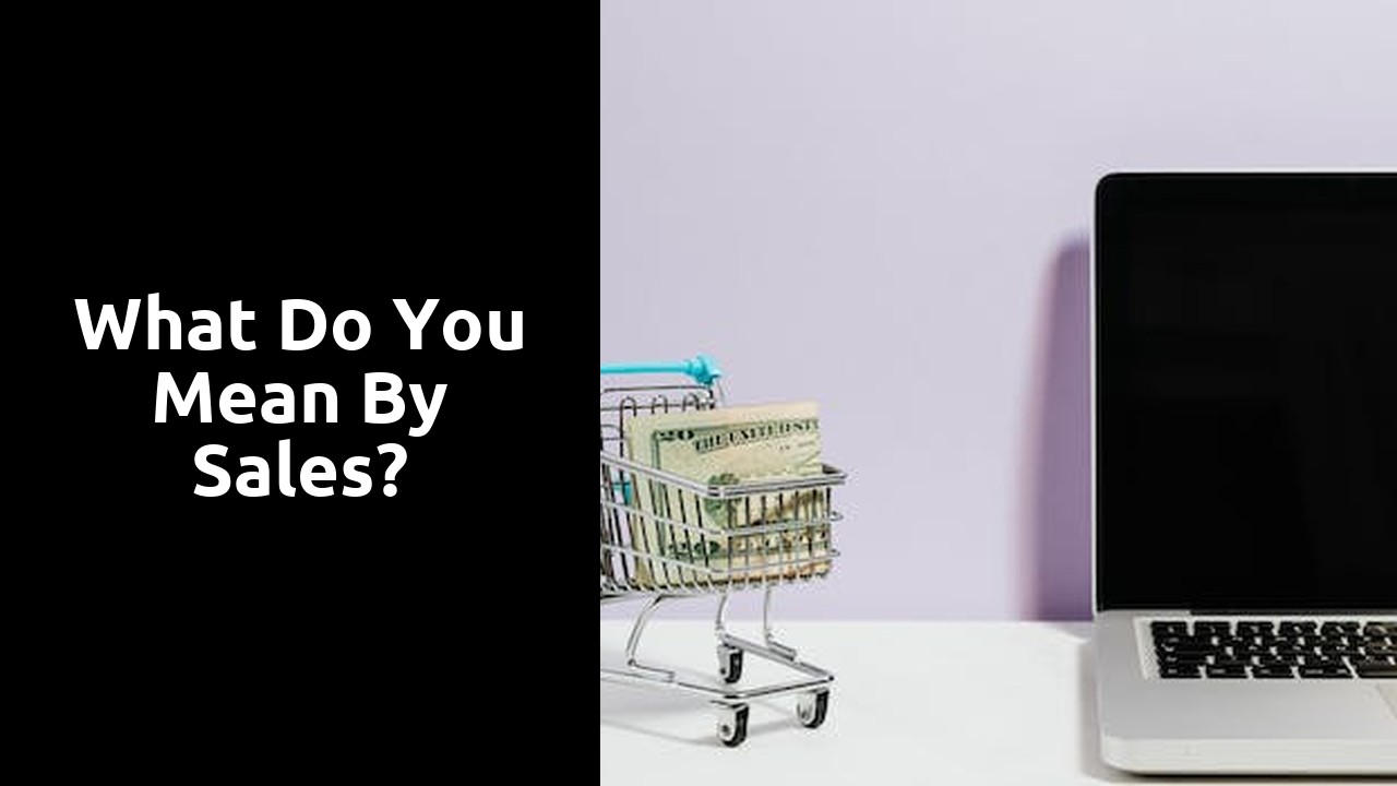 What do you mean by sales?
