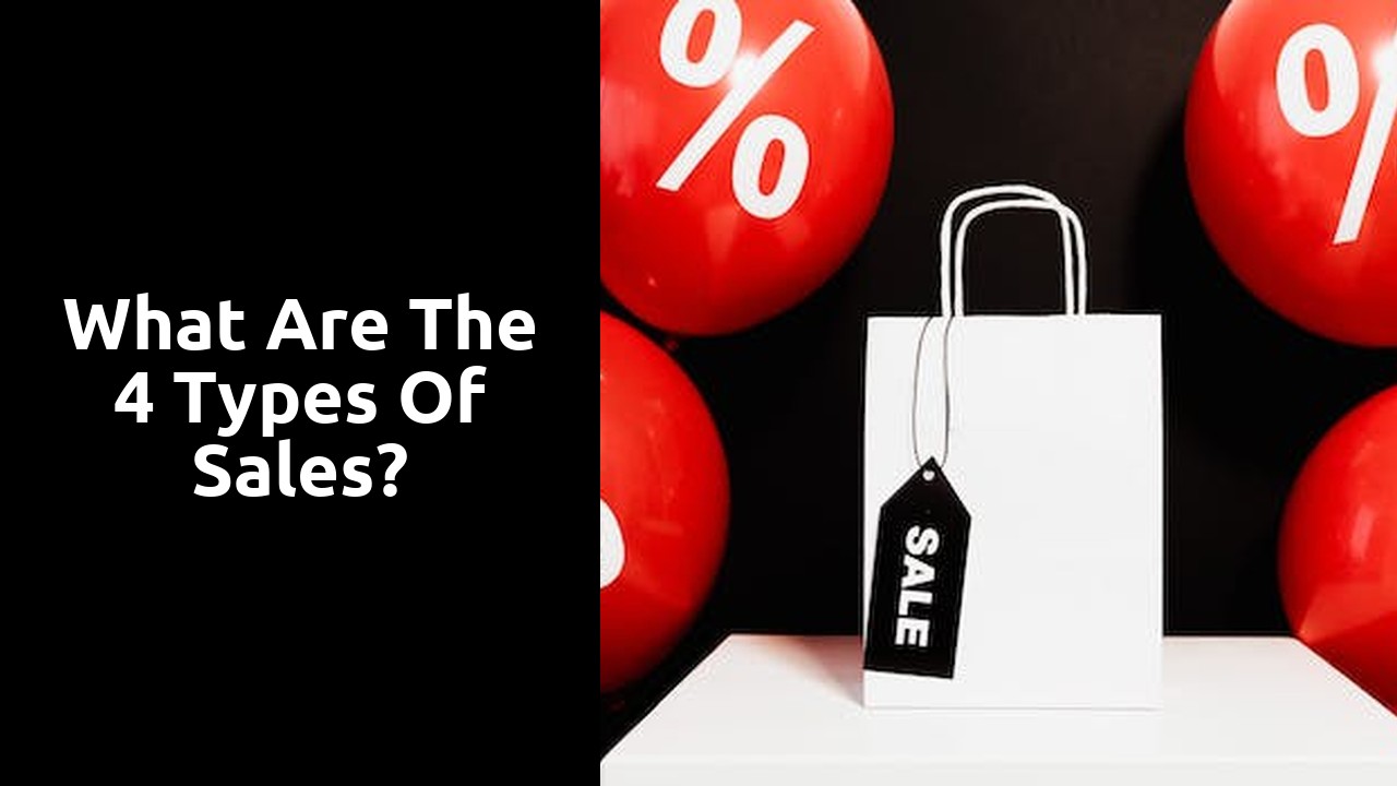 What are the 4 types of sales?